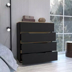 Comò a 4 cassetti Ampio spazio con cassetti spaziosi, Robusto legno ingegnerizzato, Piano superiore per spazi domestici versatili