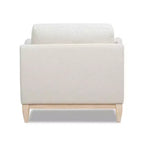 Poltrona accentuata moderna stile "farmhouse" Pasadena 36, ampia, color bianco lino
