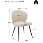 Set di 2 sedie da pranzo, sedie da cucina ergonomiche rivestite in pelle, gambe in acciaio, facili da pulire, portata 120 kg
