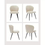 Set di 2 sedie da pranzo, sedie da cucina ergonomiche rivestite in pelle, gambe in acciaio, facili da pulire, portata 120 kg