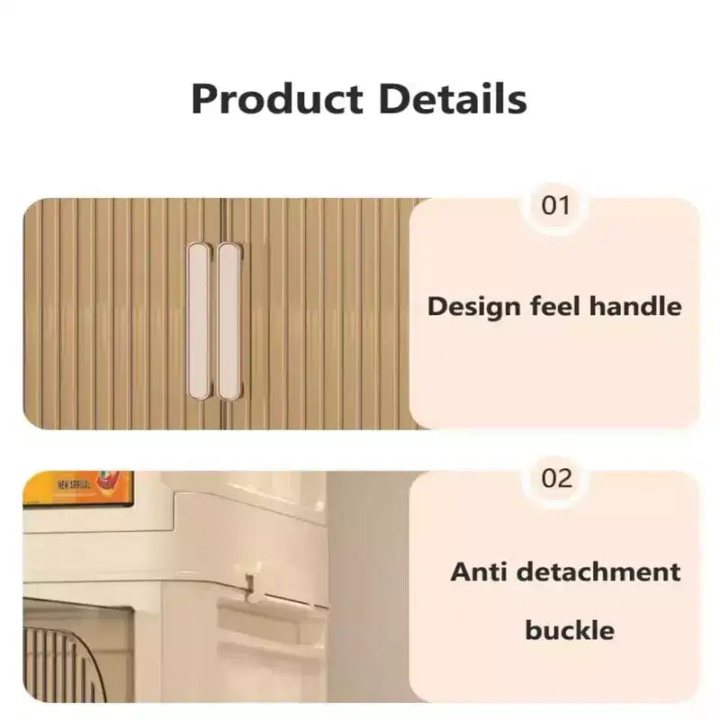 Contenitori portaoggetti pieghevoli a 3/4/5 livelli, armadietto portaoggetti pieghevole con porta magnetica e ruote bloccabili, contenitori portaoggetti impilabili