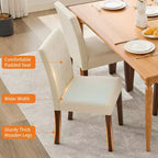 Set di 2 sedie da pranzo imbottite, sedie da cucina trapuntate con seduta imbottita, comode sedie laterali senza braccioli, sedie Parson d'accento per soggiorno