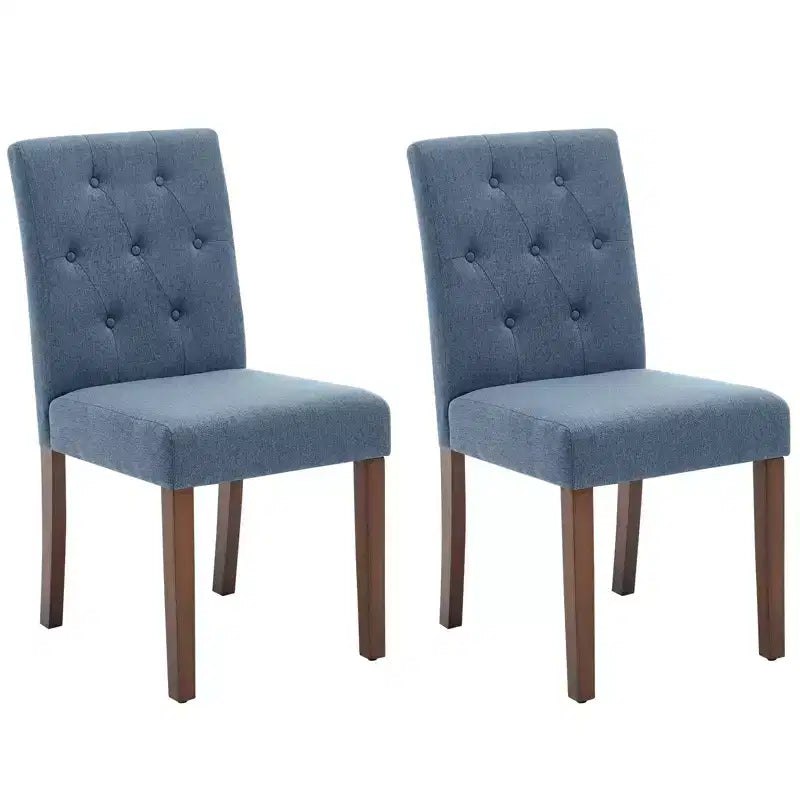 Set di 2 sedie da pranzo imbottite, sedie da cucina trapuntate con seduta imbottita, comode sedie laterali senza braccioli, sedie Parson d'accento per soggiorno