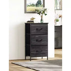 Comodino con 3 cassetti, organizer contenitore in tessuto per camera da letto, corridoio, ingresso, armadi