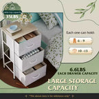 Comodino con 3 cassetti, organizer contenitore in tessuto per camera da letto, corridoio, ingresso, armadi