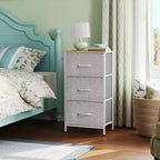 Comodino con 3 cassetti, organizer contenitore in tessuto per camera da letto, corridoio, ingresso, armadi