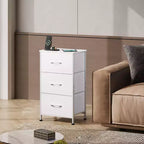 Comodino con 3 cassetti, organizer contenitore in tessuto per camera da letto, corridoio, ingresso, armadi