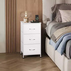 Comodino con 3 cassetti, organizer contenitore in tessuto per camera da letto, corridoio, ingresso, armadi