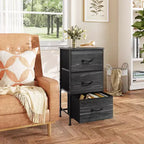 Comodino con 3 cassetti, organizer contenitore in tessuto per camera da letto, corridoio, ingresso, armadi