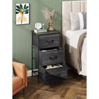 Comodino con 3 cassetti, organizer contenitore in tessuto per camera da letto, corridoio, ingresso, armadi