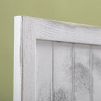 Divisorio Pieghevole a 4 Pannelli per la Privacy in Legno Venato Bianco 63,25x67x0,75