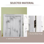 Divisorio Pieghevole a 4 Pannelli per la Privacy in Legno Venato Bianco 63,25x67x0,75