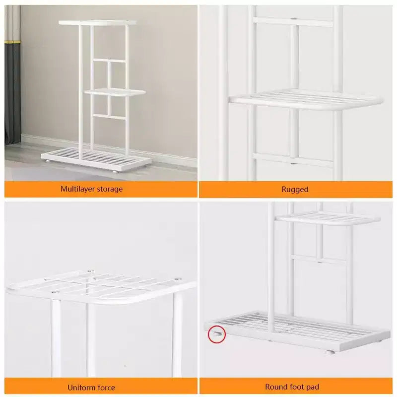 Fioriera verticale a 8 ripiani, supporto per piante a più livelli, scaffale in metallo per patio, giardini, camera da letto, soggiorno ad angolo, balcone