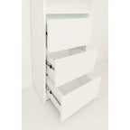 Mobile armadio modulare sottile in legno Elise con cassetti, bianco